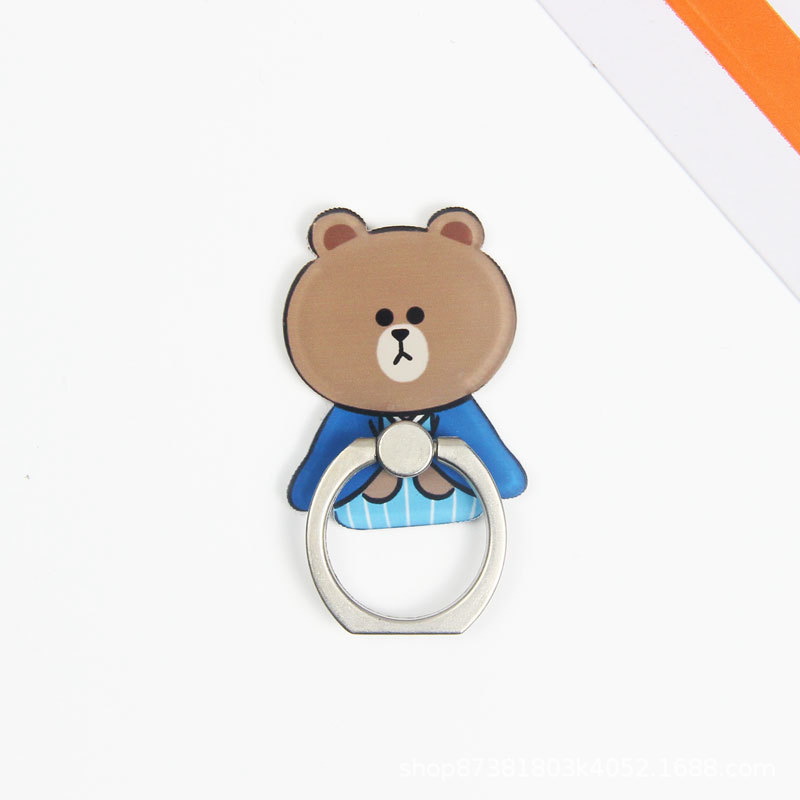 New Line Friends Korean Cartoon Cute Rabbit Cony Bear Brown Couple Mobile Phone Ring Holder Cell Phone Bracket Dây điện thoại di động | BigBuy360 - bigbuy360.vn