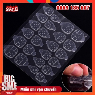24 miếng dán móng giả keo dán nail box tạm thời , tấm dính không hại móng