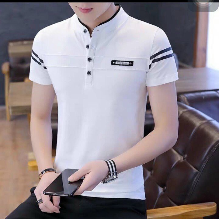 Áo thun nam cổ tàu tay ngắn vải thun cotton co giãn mềm mịn thoải mái size 40kg đên 78kg - MKT470