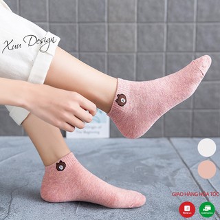 Tất gấu cổ ngắn nữ dễ thương co dãn thoáng khí - Xuu Design