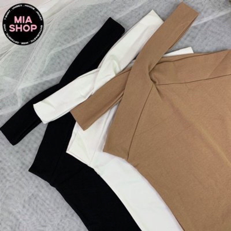 Áo thun cổ yếm sát nách MIA - Áo body nữ trơn không tay ôm body