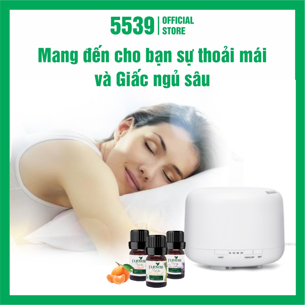 Máy xông tinh dầu phòng ngủ 750ml máy khuếch tán bằng sóng siêu âm thư giản đuổi muỗi bảo hành 6 tháng - Shop 5539