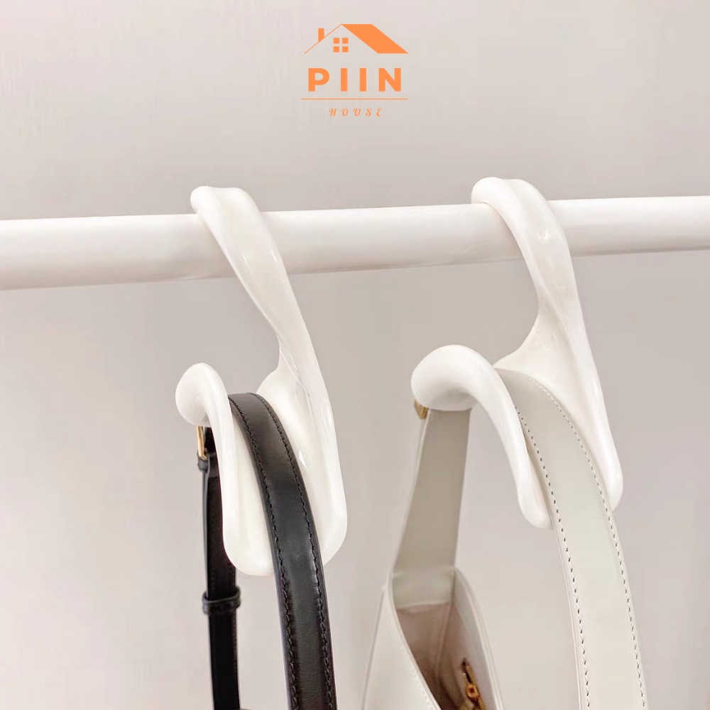 Móc treo túi xách bản rộng chống gãy quai màu trắng size lớn PIIN HOUSE phong cách tối giản