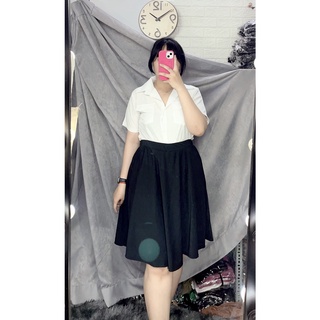 Chân váy xòe Bigsize công sở nữ ngang gối phong cách basic dễ thương 65kg - 99kg - V08