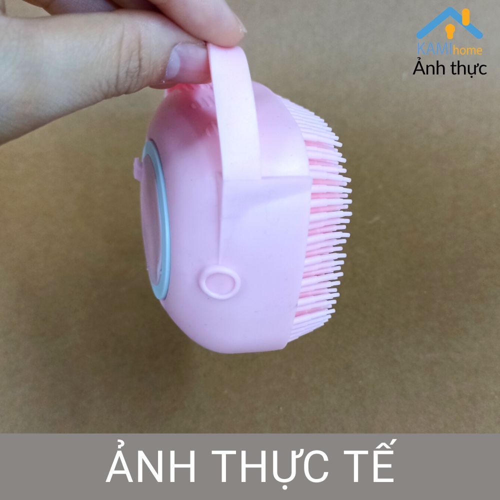 Bông tắm silicone có bơm chất tẩy rửa tự động mã 70064