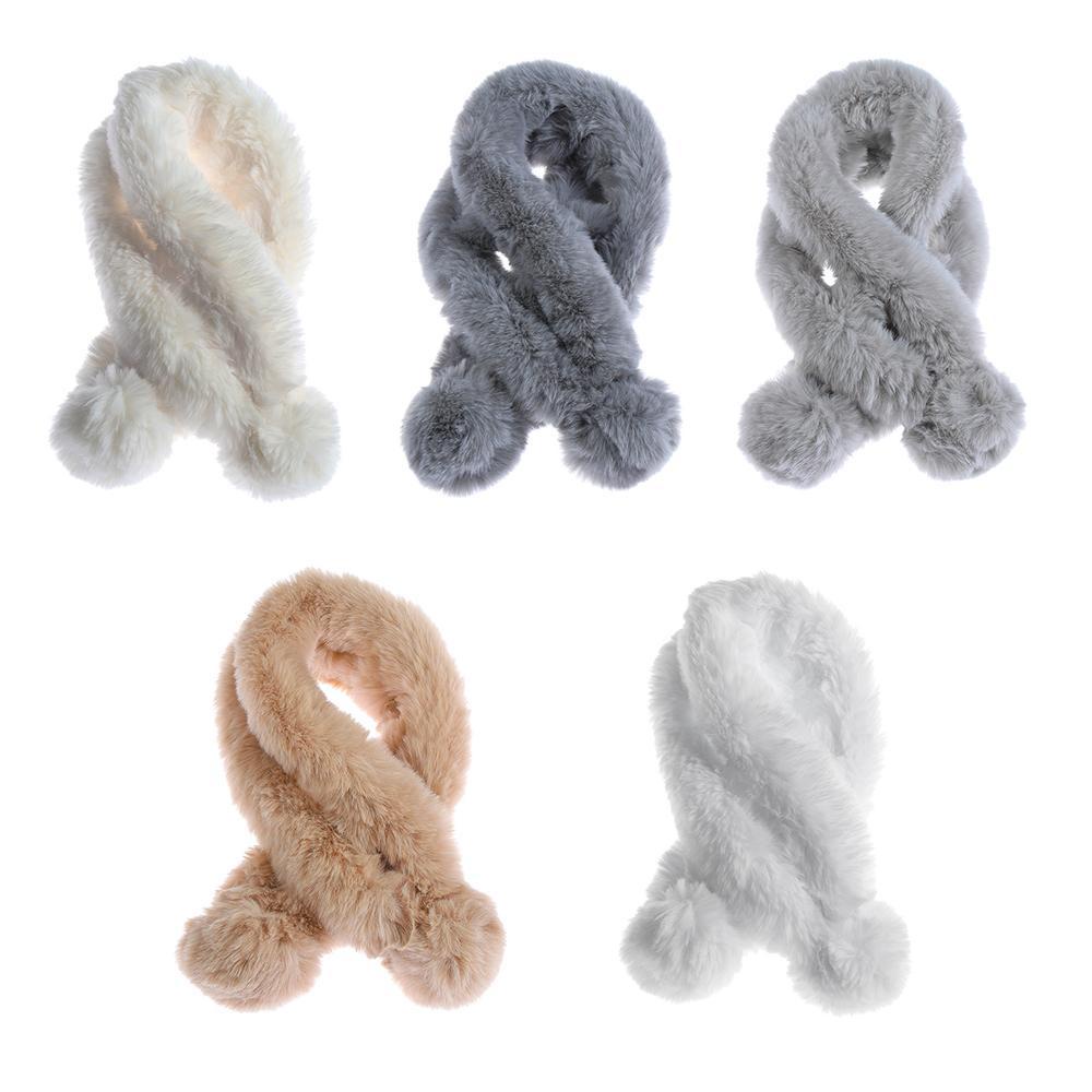 Khăn Choàng Lông Thú Màu Sắc Thời Trang Chống Gió