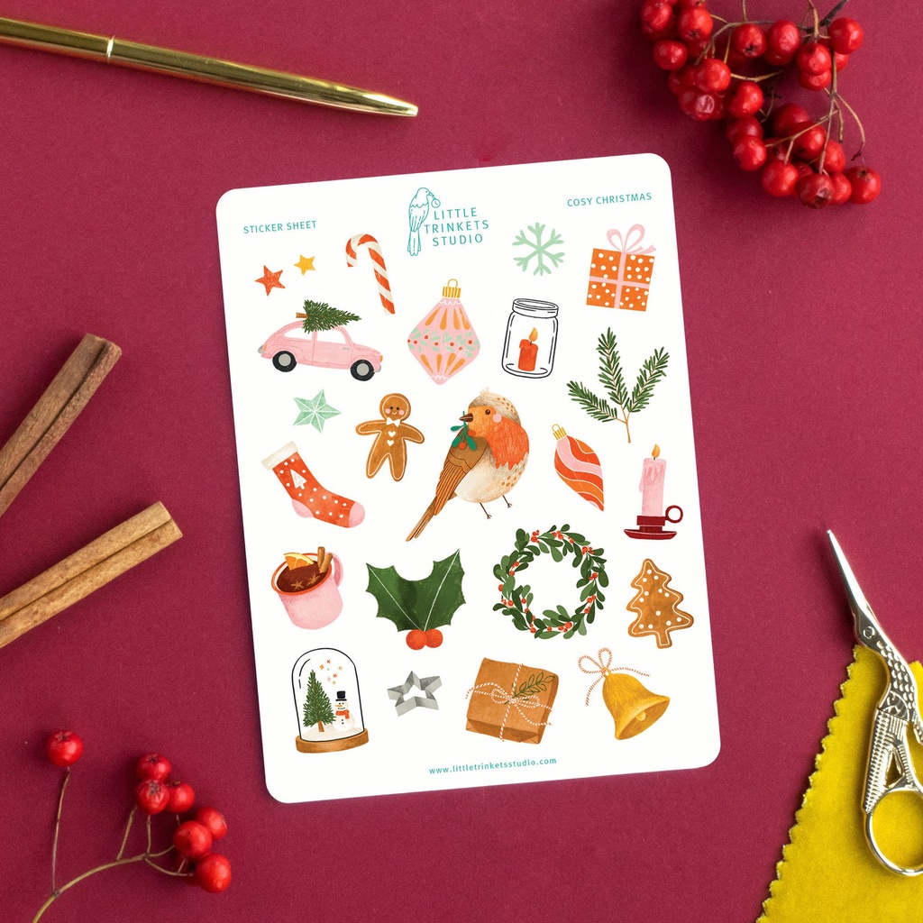 Sticker Trang Trí Sổ - Chủ Đề Giáng Sinh - SS KẸO NGỌT - Sổ Đựng Card - Trang Trí LOMO - Trang Trí TOPLOADER