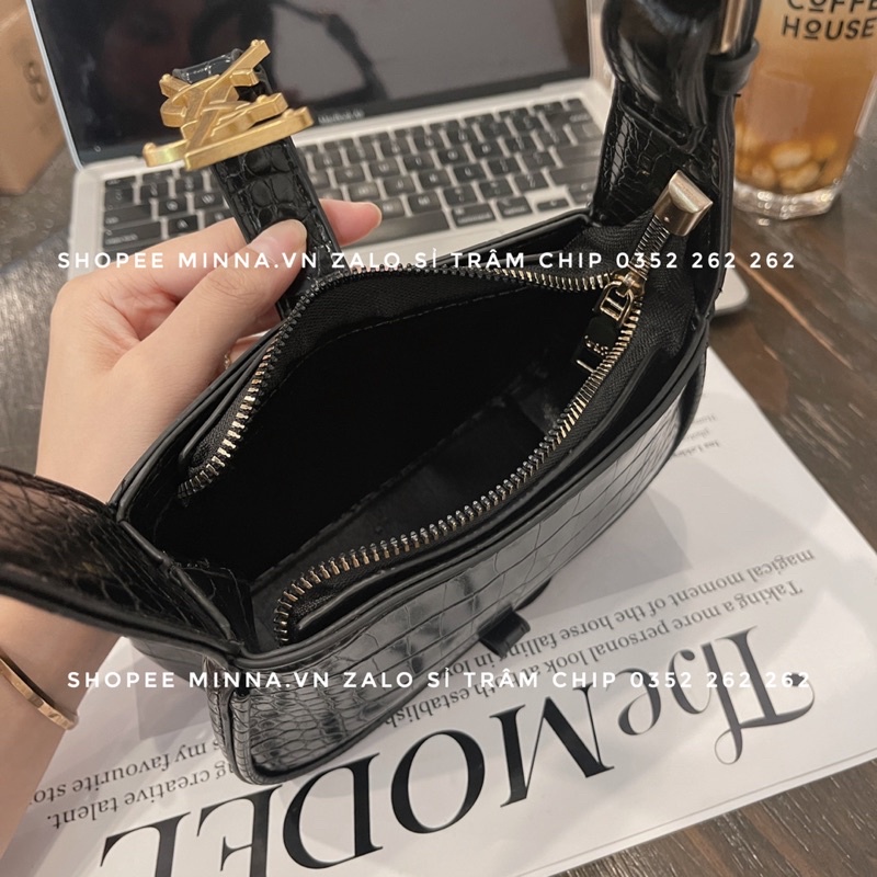 Túi kẹp nách nữ đeo vai Y &amp; L tag vàng thời trang trẻ trung phong cách hàng hót