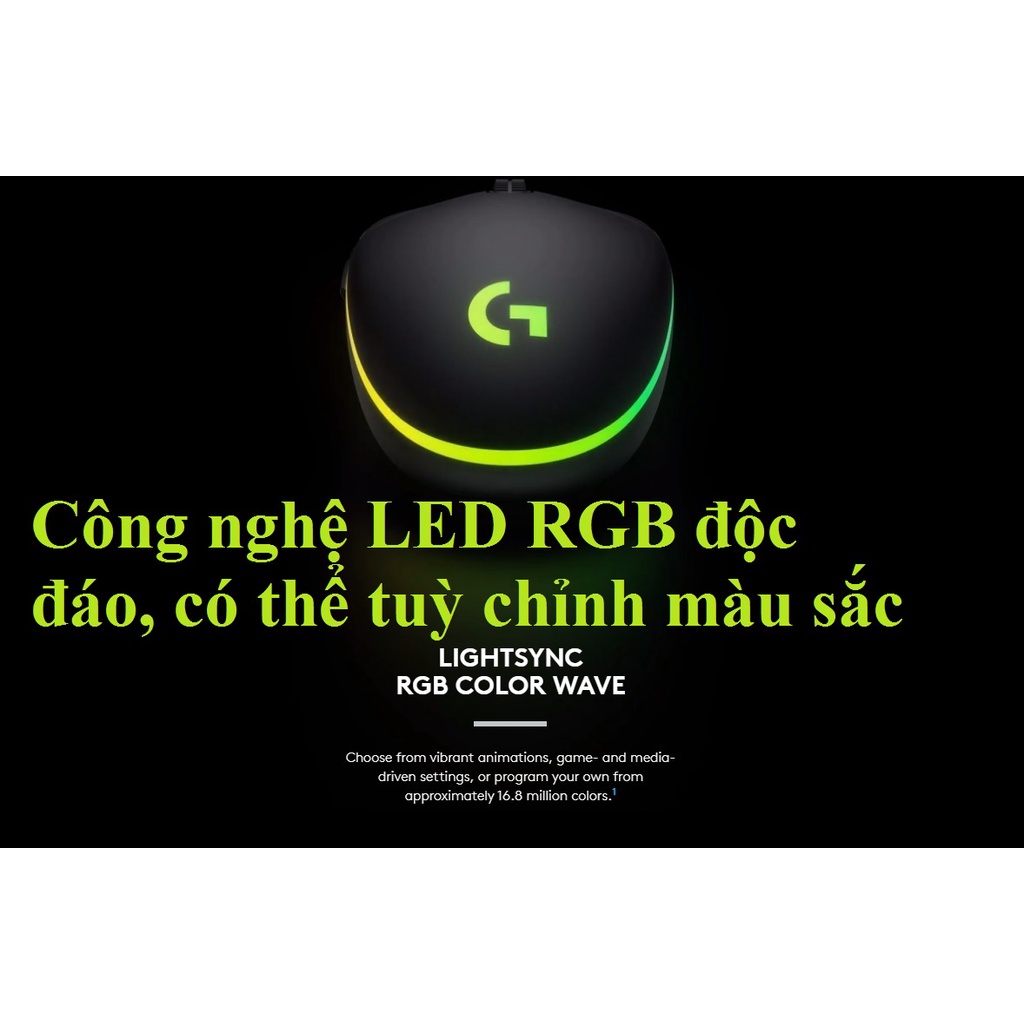Chuột gaming kết nối dây LED RGB Logitech Logitech G203 LightSync