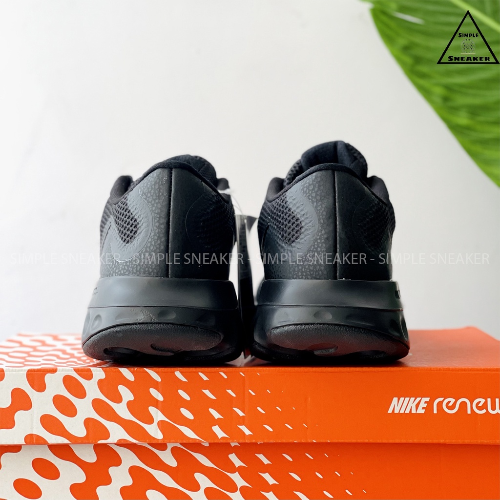 Giày Nike Chính HãngFREESHIP Giày Sneaker Chạy Bộ Nam Nike Renew Run Triple Black Thể Thao - Simple Sneaker