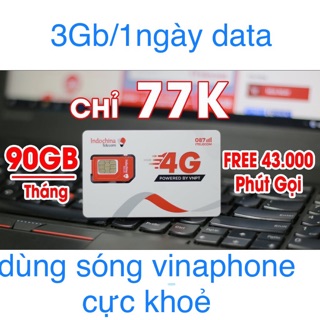 Sim itelecom  gọi free vinaphone 3Gb/1 ngày giá chỉ 77k