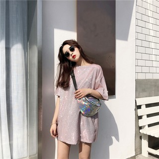 (ORDER) Áo phông cộc tay nhũ Bling Bling óng ánh