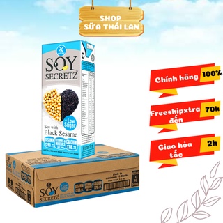 Soy secretz mè đen ít đường - thùng 12 lốc sữa đậu nành soy secretz low sugar