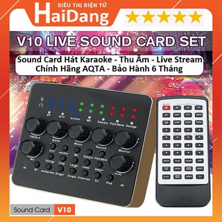 Mua Sound Card V10 - Sound Card Thu Âm  Live Stream  Karaoke  Có Bluetooth  AutoTune  Giả Dọng  Tặng Kèm Remote