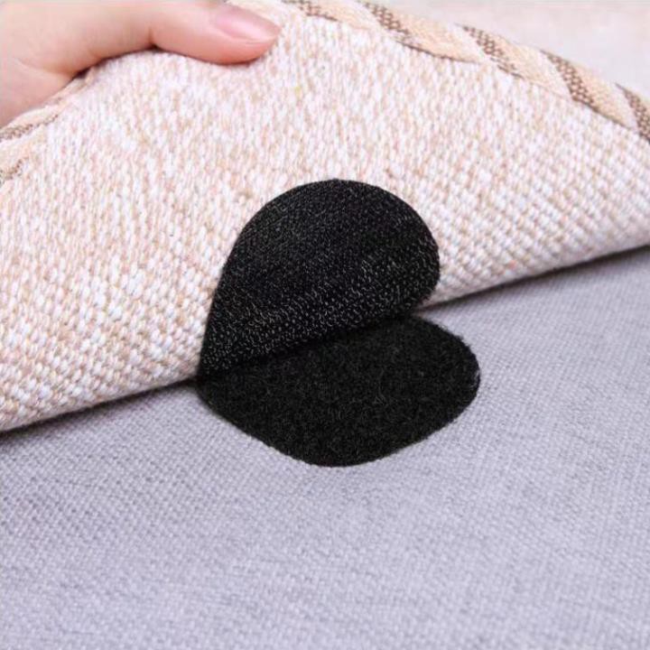 Miếng dán gai dính 2 mặt có keo dán cố định vị trí đồ vật, ga giường, thảm, khăn trải lót ghế sofa chống trượt đa năng