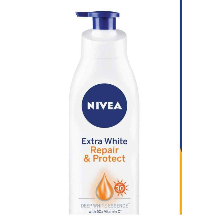 Sữa Dưỡng Thể Sáng Da Hỗ Trợ Phục Hồi, Chống Nắng Nivea Extra White Repair & Protect Body Lotion SPF30 - Hàng Chính Hãng