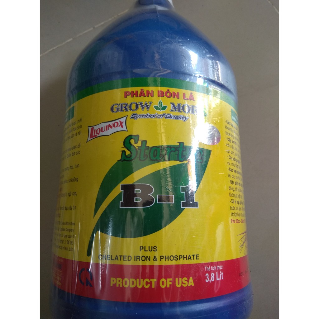 PHÂN BÓN LÁ VITAMIN B1 GROWMORE 3.8 LÍT