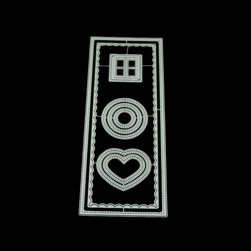 Khuôn Cắt Giấy Kim Loại 3D Hình Cửa Sổ Nhỏ Dùng Trang Trí DIY