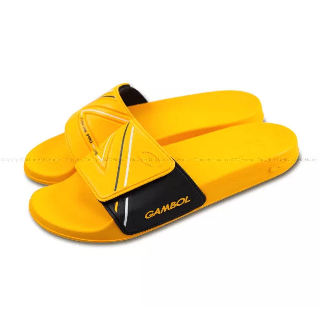 Dép Thái Lan unisex quai ngang khóa xé dán siêu nhẹ siêu êm GAMBOL - GM43114