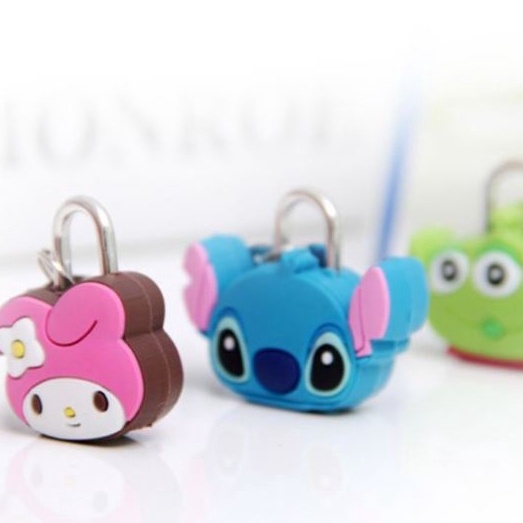 Ổ KHÓA MINI, Ổ KHÓA MẬT MÃ DÙNG CHO VALI, TÚI XÁCH HỌA TIẾT HOẠT HÌNH TIỆN LỢI ĐI DU LỊCH