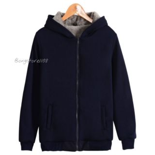 Áo nỉ trơn lót bông - Navy