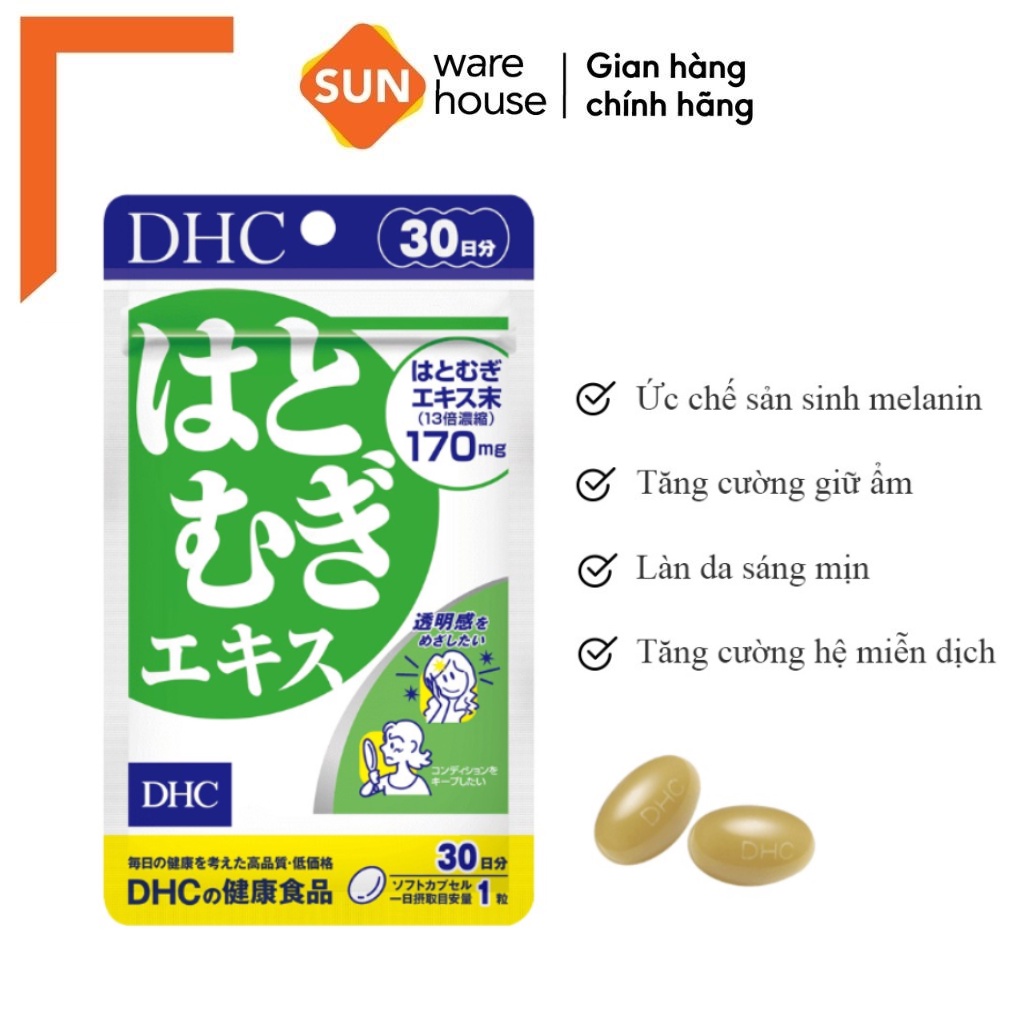 Viên Uống Sáng Da DHC Adlay Extract Khôi Phục Sức Sống Cho Làn Da