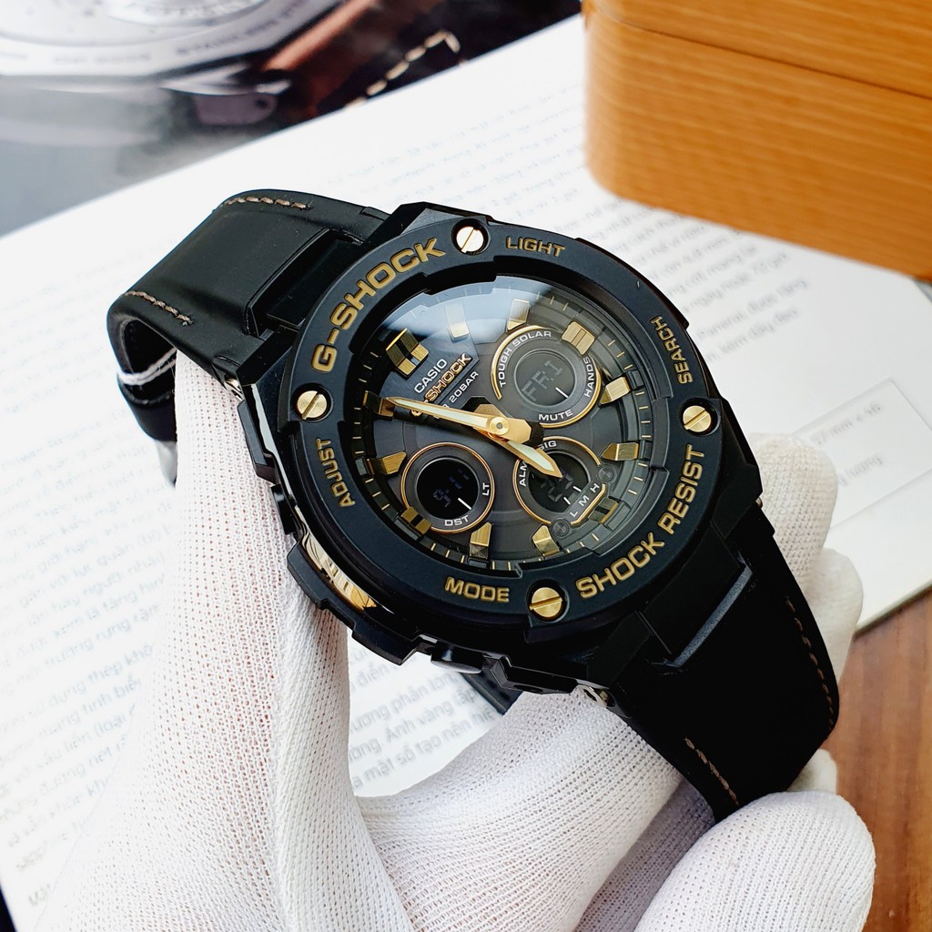 Đồng hồ chính hãng Casio G-Shock GST-S300GL-1A - Máy Quartz pin - Kính khoáng cường lực - Dây da