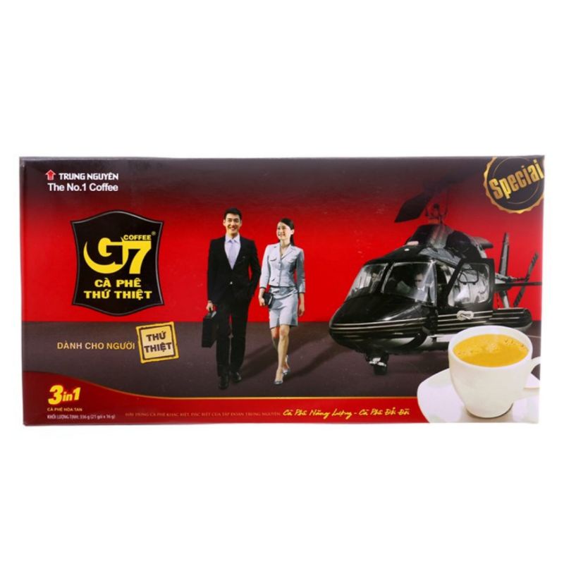 Cà phê hoà tan G7 hộp 21 gói x 16g 3in1 date mới