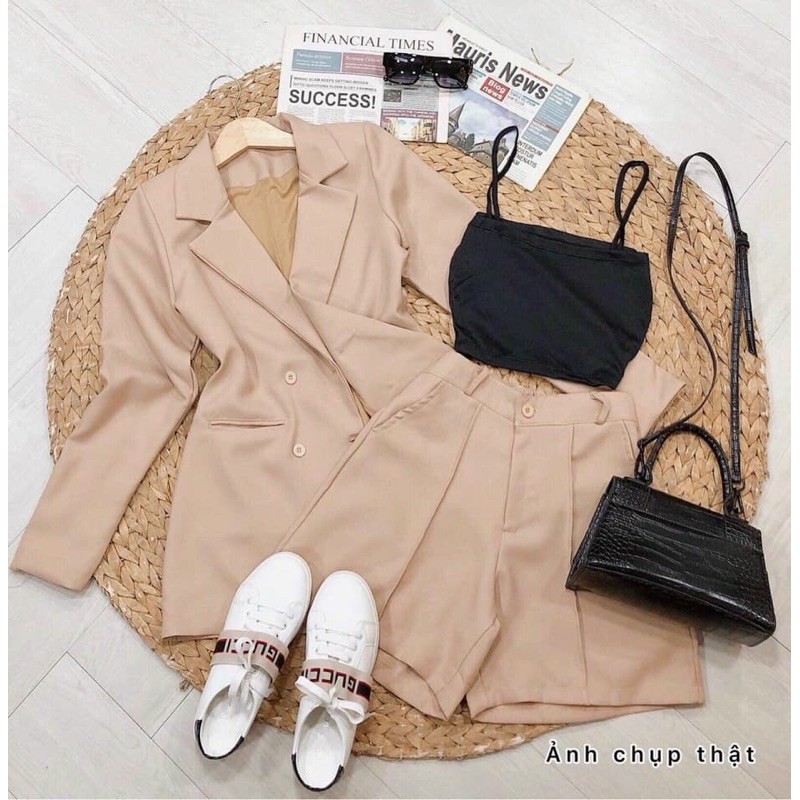 SET VEST NỮ- QUẦN SHORT CÔNG SỞ( tặng bra)