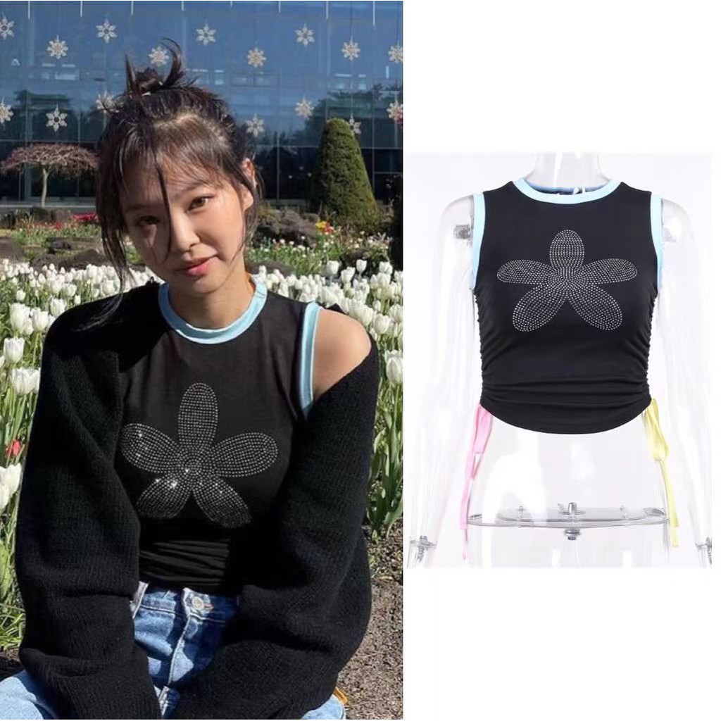 Áo blackpink jennie Áo Sát Nách / Áo Khoác Cardigan Phong Cách Hàn Quốc Dành Cho Nữ