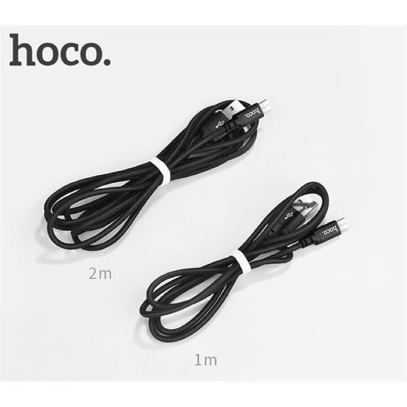 [ 2 mét ] Cáp sạc Hoco vải dù siêu bền cho Iphone samsung oppo  lightning micro type C / bảo hành 12 tháng