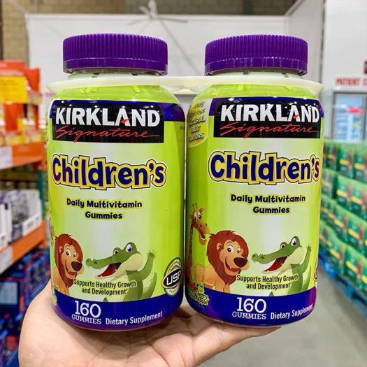 Cặp 2 - Kẹo Bổ Sung Vitamin Cho Bé Kirkland Children’s Multivitamin 160V x 2 Hũ - Mỹ
