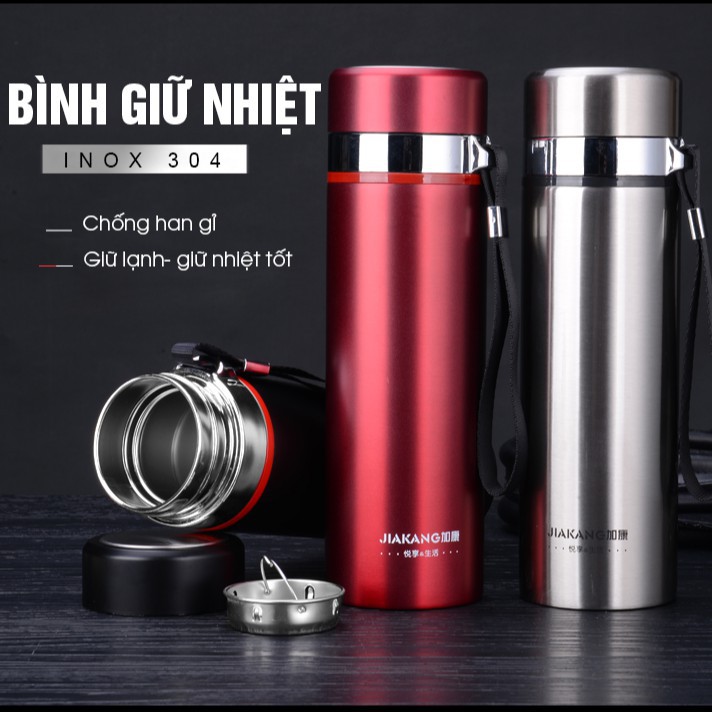 Bình giữ nhiệt cao cấp 1000ml xlan inox 304 giữ nóng lạnh lên đến 12h