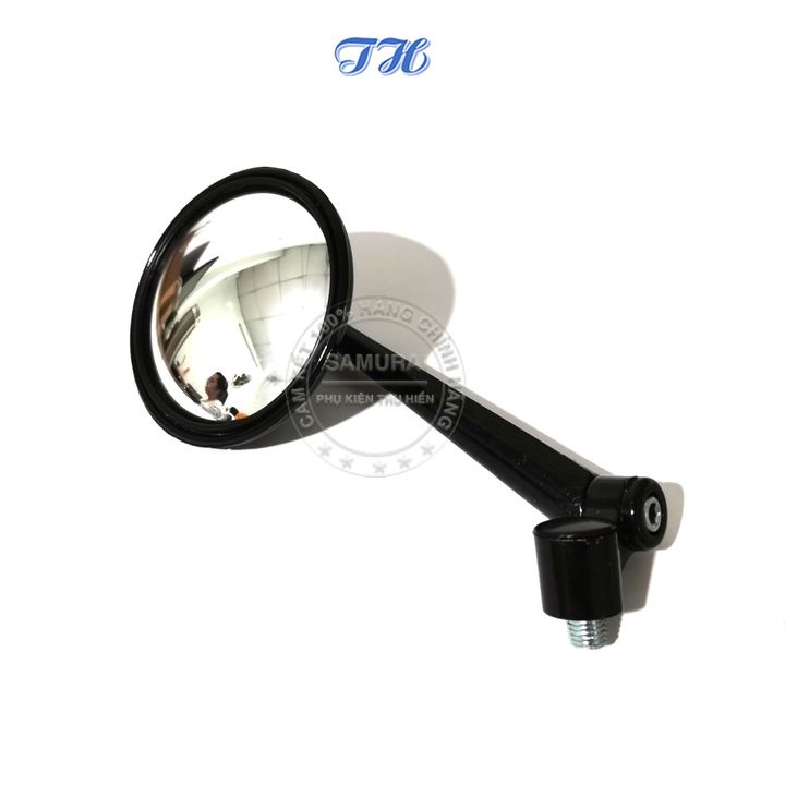 Kính chiếu hậu xe máy thời trang mẫu tròn cầu lồi góc nhìn rộng Chân 10li Gen Thuận gắn chân kính cho Wave, Winner,....