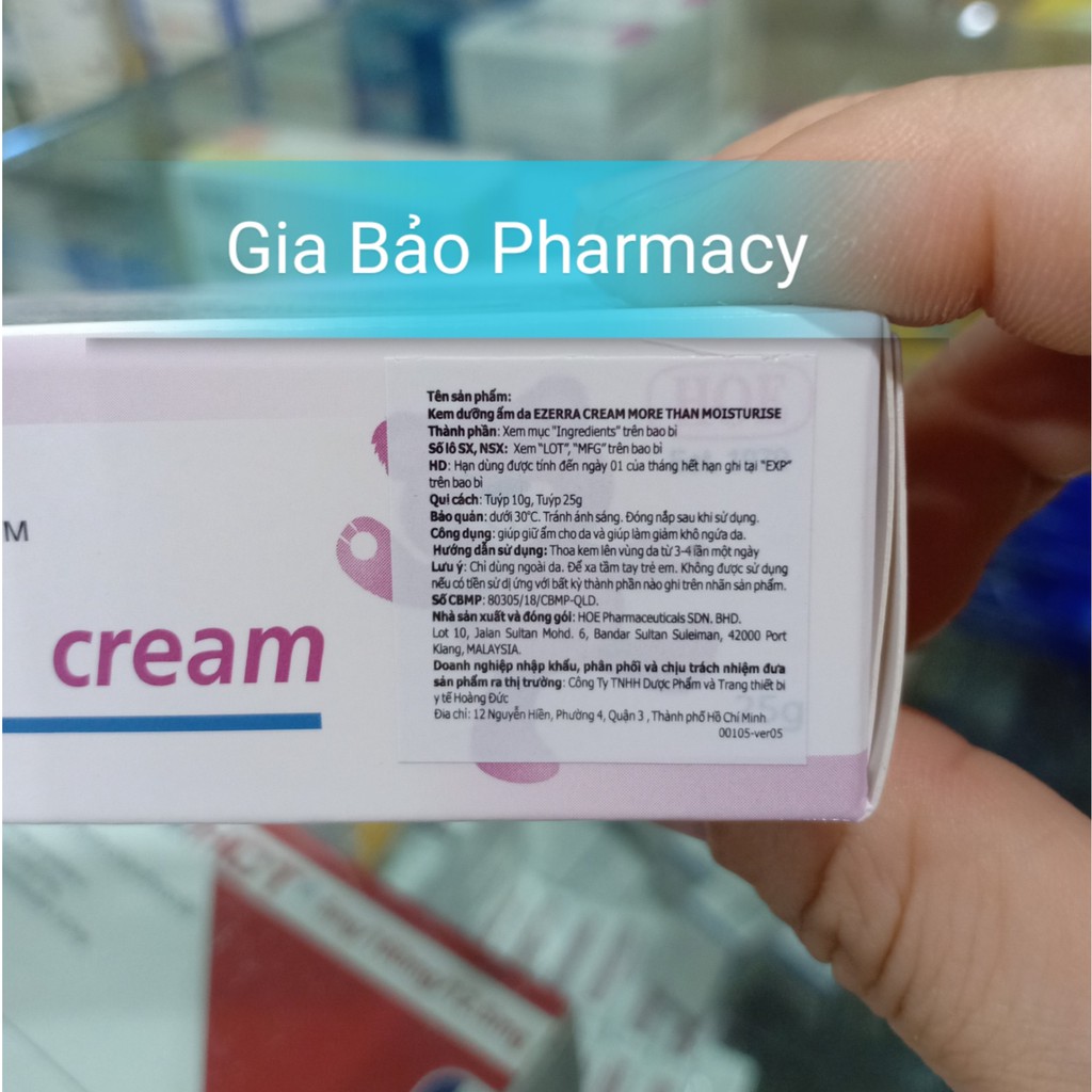 Kem EZERRA Cream 25G dưỡng ẩm dịu nhẹ