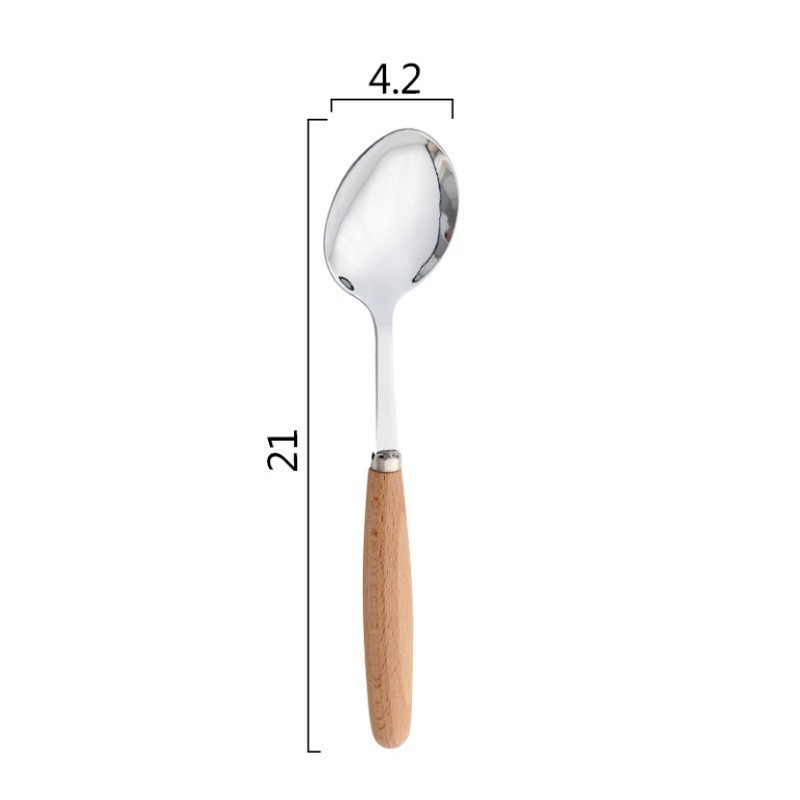 Thìa đũa dĩa ăn Inox cán gỗ cao cấp sản phẩm đảm bảo an toàn thực phẩm