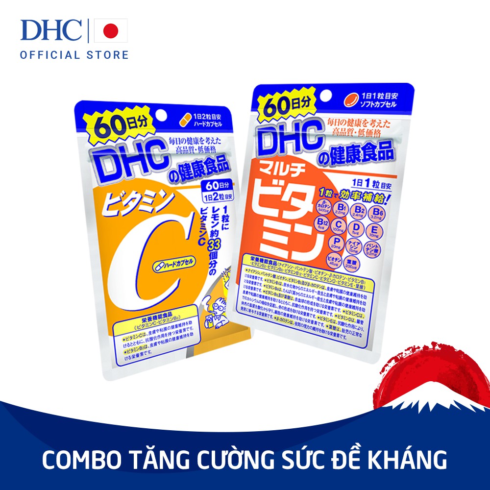 Combo Viên uống DHC Vitamin C và Viên uống Tổng hợp - Hỗ Trợ Sức Khoẻ 60 Ngày | Thế Giới Skin Care