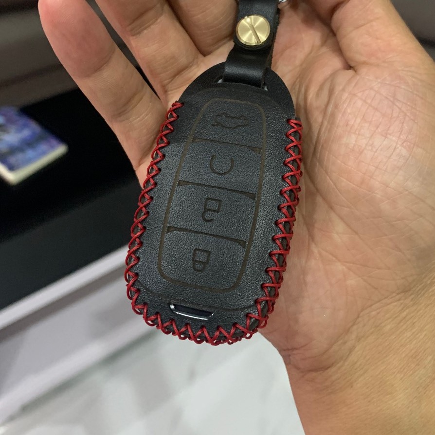 [Da Bò Tự Nhiên] Bao Da Chìa Khóa Smartkeys HYUNDAI ACCENT 2021,  Chìa Thông Minh 4 nút,Bản Mới Nhất, Da Bò Nhiều Màu Sắ