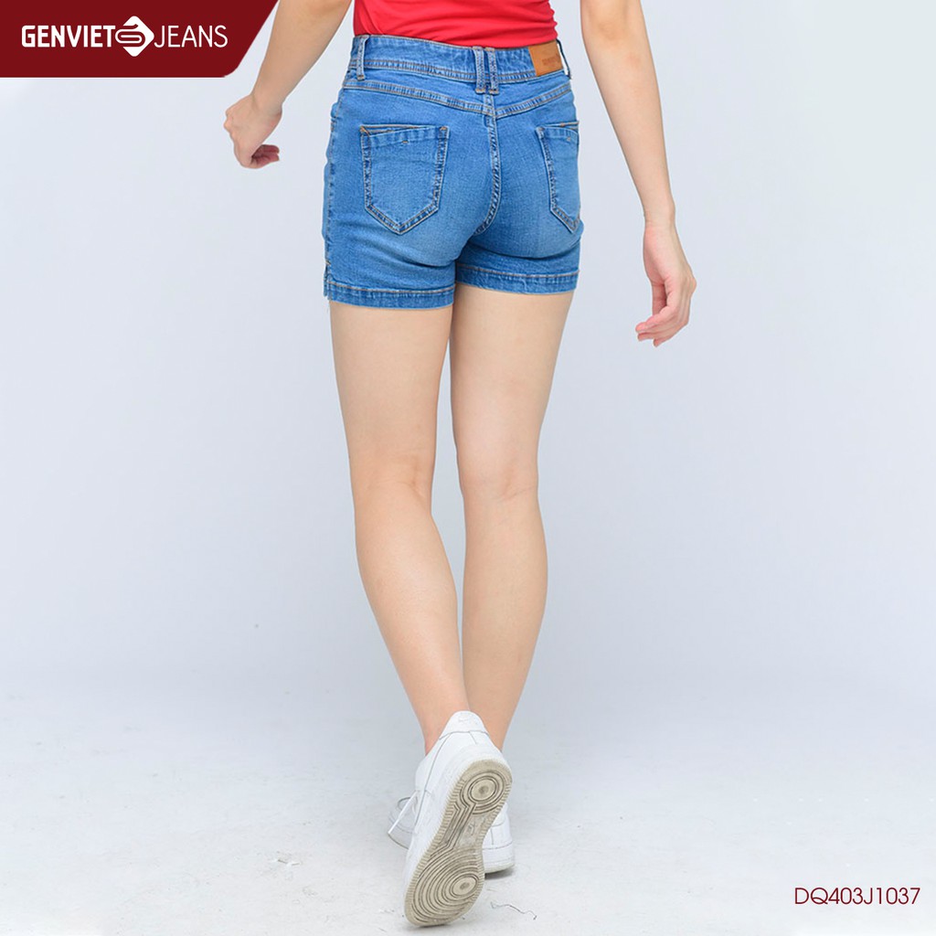 Quần Short Jeans Nữ GENVIET DQ403J1037