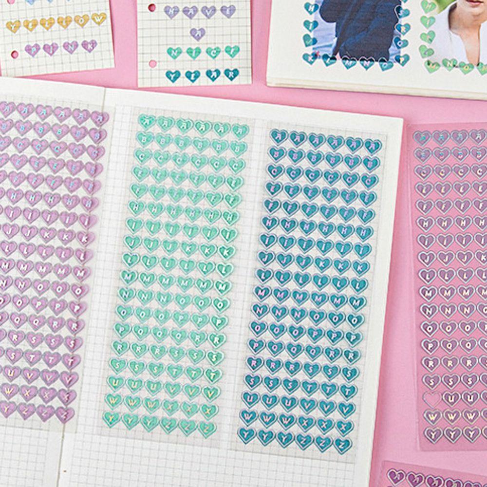 Sticker Dán Trang Trí Sổ Tay / Nhật Ký DIY Hình Trái Tim Nhiều Màu Sắc