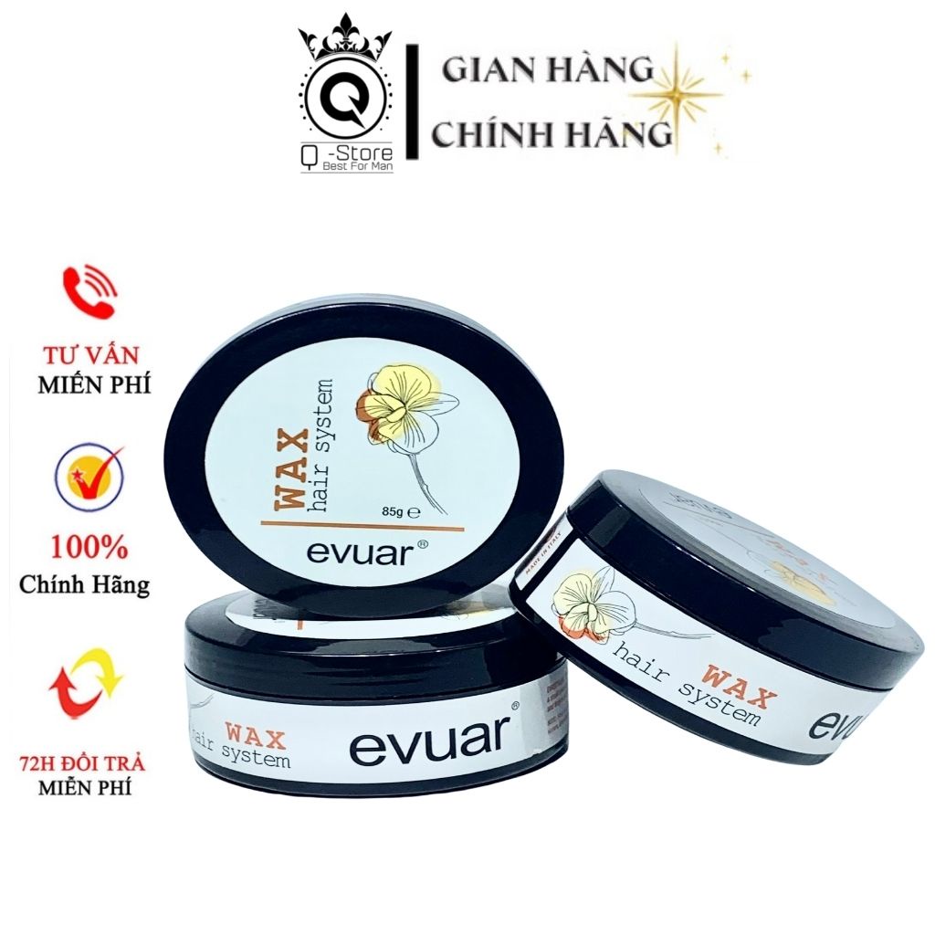 Sáp Vuốt Tóc Clay EVUAR 80g, chất sáp clay dễ tạo kiểu, giữ nếp lâu hương thơm nước hoa đầy cuốn hút