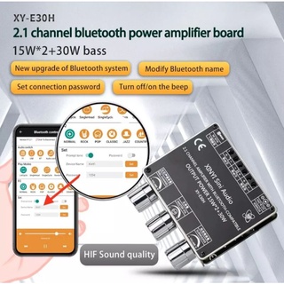 Mạch khuếch đại âm thanh xy-e30h 2.1 kênh 2x15w+1x30w bluetooth 5.0