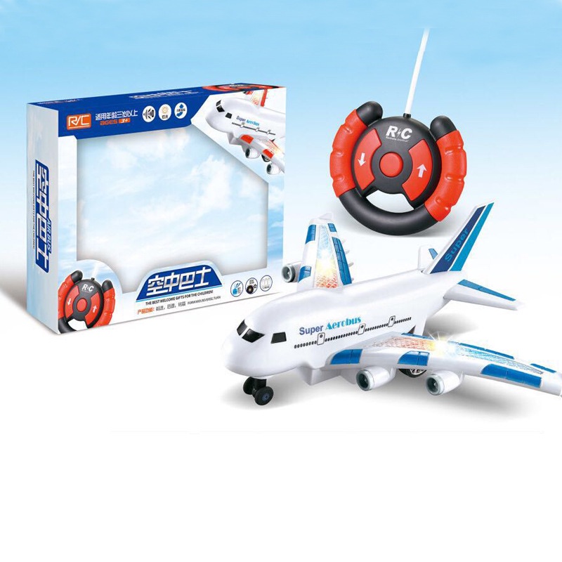 Máy bay điều khiển chạy dưới đất Máy Bay Điều Khiển Dưới Đất có ĐÈN,có NHẠC là quà tặng tuyệt vời cho bé