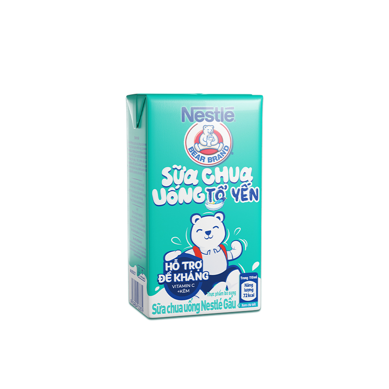 Sữa chua tổ yến Nestlé® Yogu Gấu (thùng 48 hộp x 110ml)