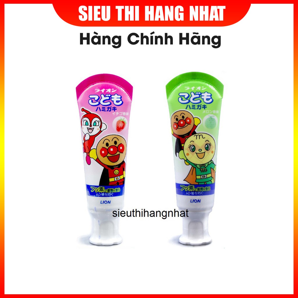 Kem đánh răng trẻ em nuốt được Lion 40g