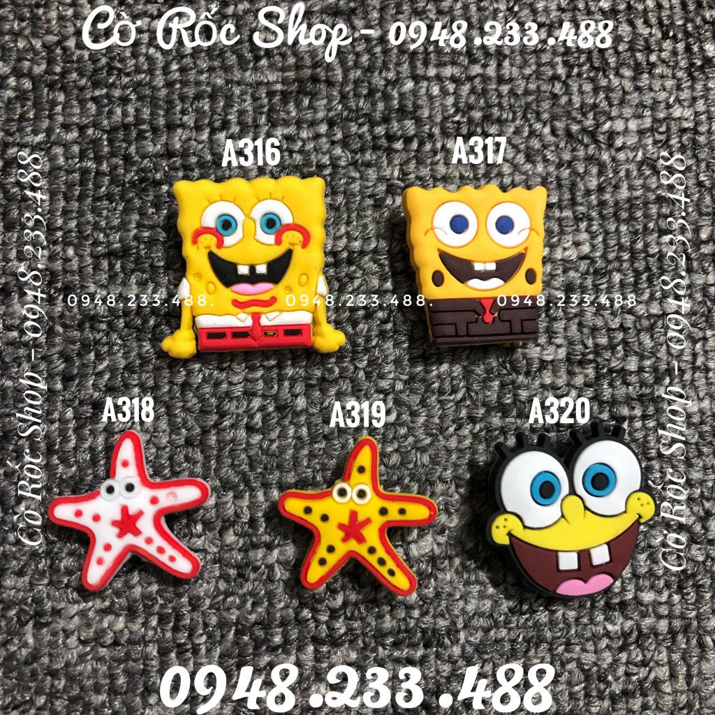 Nút cài dép JIBBITZ charm sticker (Mã: A321-A340)