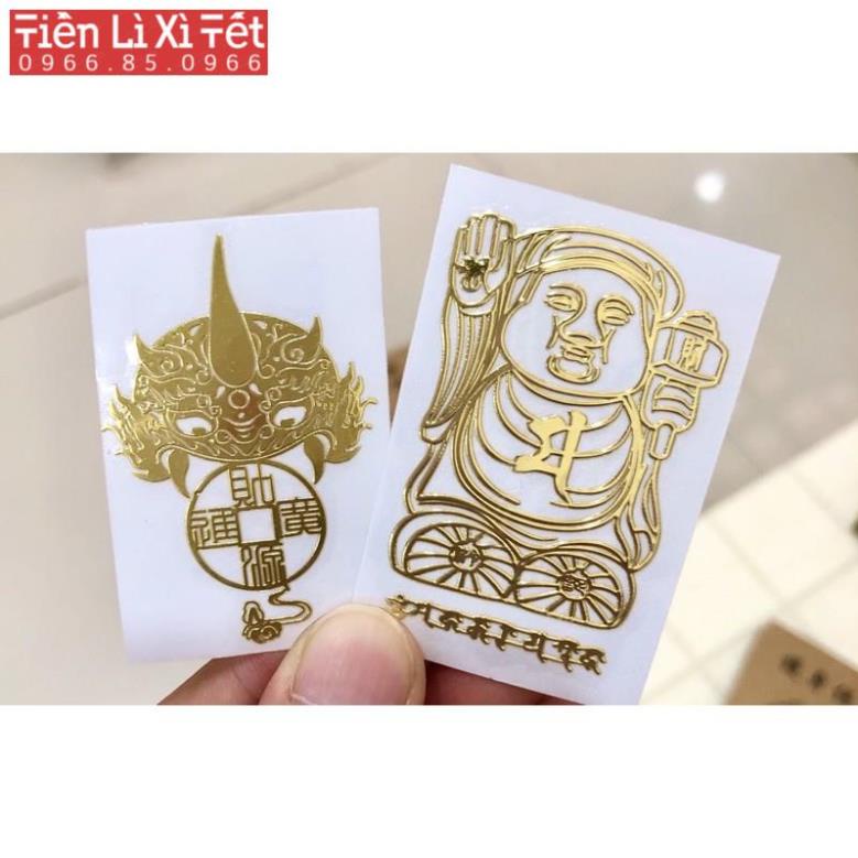 [SIÊU RẺ] Bộ 4 miếng dán màn hình điện thoại linh phù tài lộc may mắn 2021