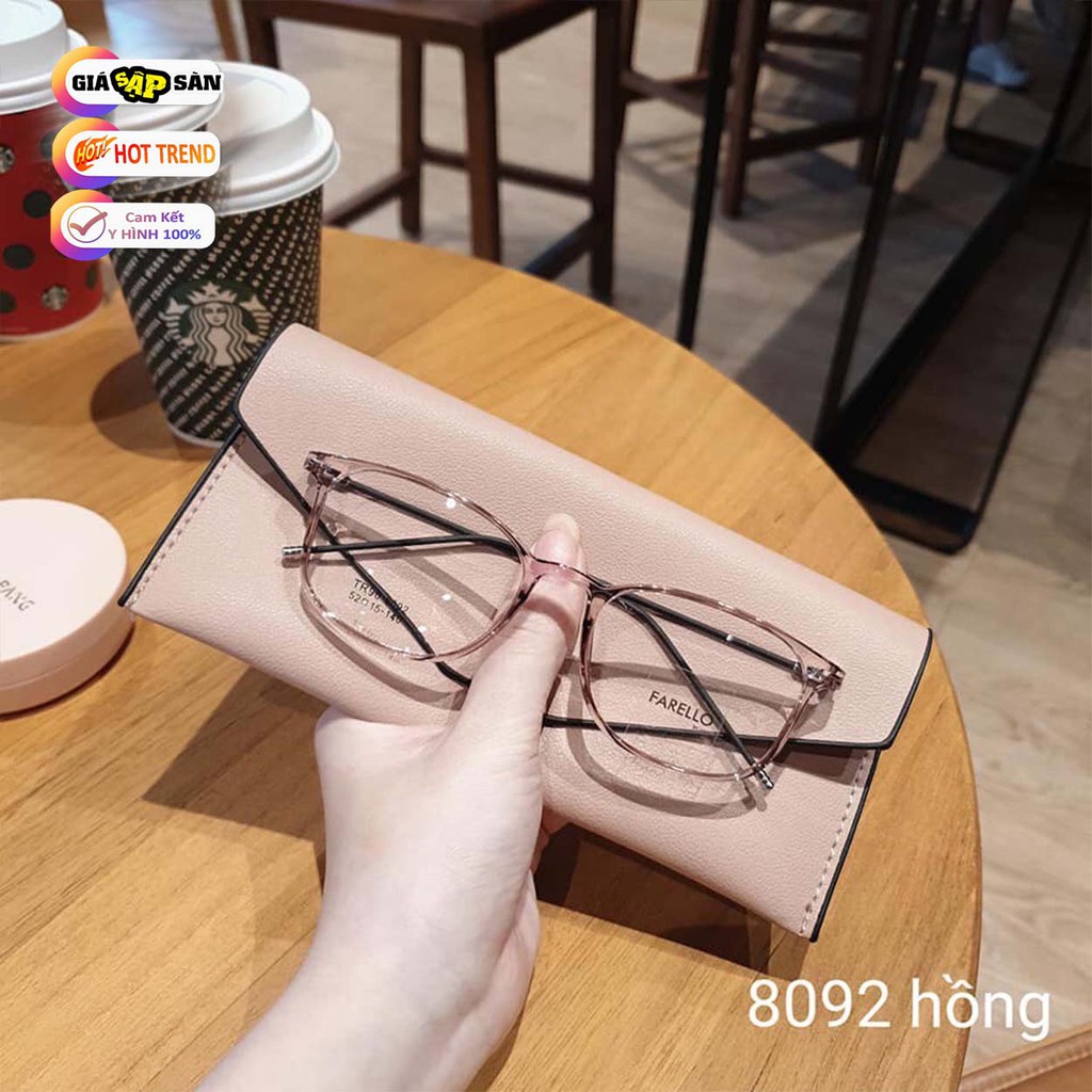Mắt Kính Giả Cận Gọng Dẻo Hàn Quốc 8092 Form Vuông Lyly K437 Siêu Hot - Hazo