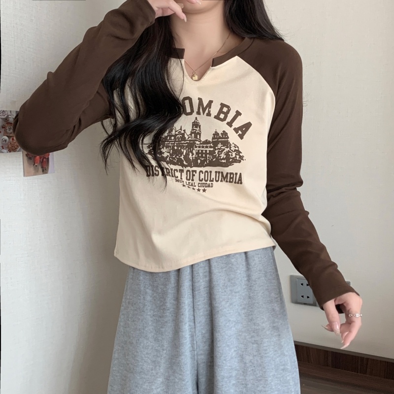 ZHELIHANGFEI Áo Thun Nam Dài Tay Cổ Tròn Thời Trang Hàn