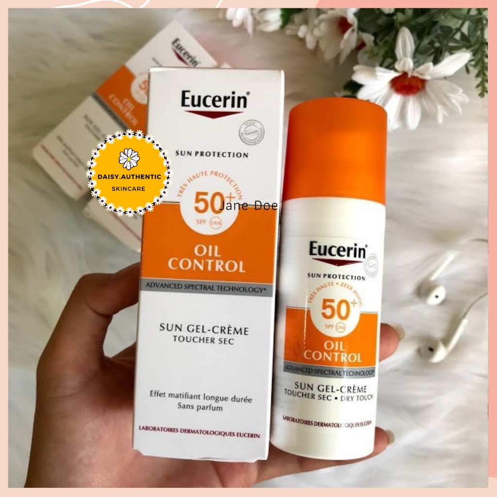 Eucerin Sun Gel-Creme Oil Control Dry Touch SPF 50+ - Kem Chống Nắng Kiểm Soát NhờN